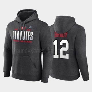 Tom Brady Tampa Bay Buccaneers Charcoal 2022 NFL Playoffs Our Time Hoodie