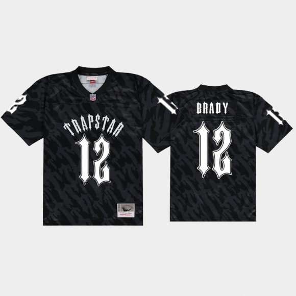 Tom Brady #12 Tampa Bay Buccaneers Throwback TRAPSTAR Jersey - Black