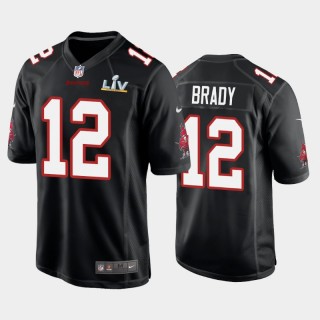 Tampa Bay Buccaneers Tom Brady Black Super Bowl LV Game Fashion Jersey