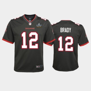 Youth Buccaneers Tom Brady Super Bowl LV Game Jersey - Pewter
